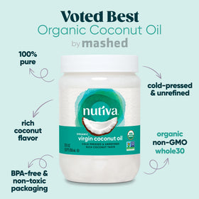 Nutiva coconut oil on the stove demonstrates versatile cooking and flavors.