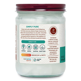 Nutiva coconut oil bottle ready for cooking, roasting, and baking