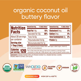 Nutiva coconut oil heated to 400F for crisp, creamy results.