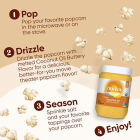 Nutiva butter-flavor coconut oil supports high-heat cooking for versatile meals