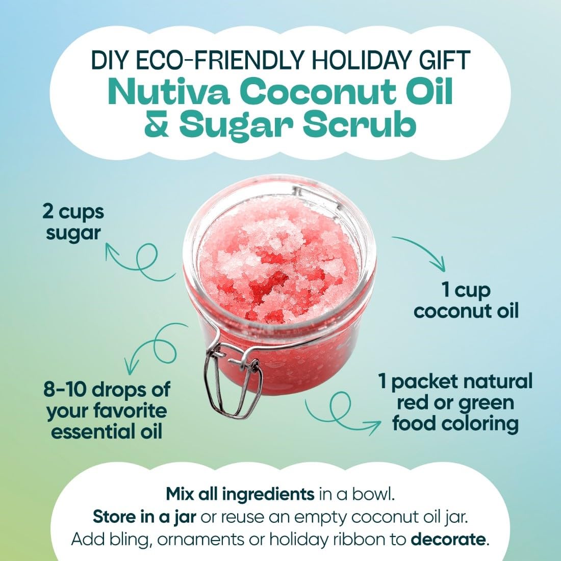 Nutiva coconut oil on kitchen counter ready for daily cooking.