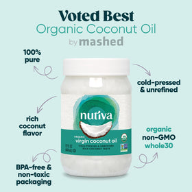 Nutiva coconut oil sourced from sustainable farms with organic standards.