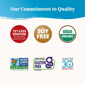 Nutiva Coconut Secret Coconut Aminos produced with sustainable farming practices.