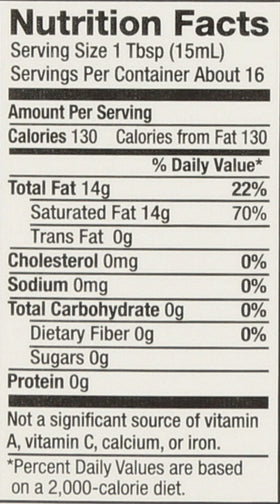 Glass jar of Nutiva oil shows clear, neutral surface for versatile use