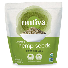 Nutiva hemp seed bowl showing omega-rich crunch ideal for salads