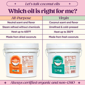 Nutiva Coconut Oil used in baking for a neutral flavor in desserts