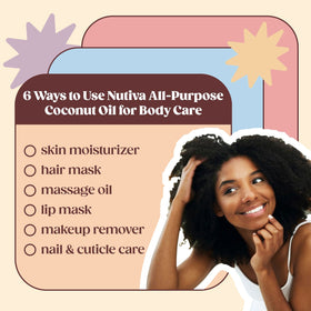 Nutiva coconut oil for deep conditioning hair treatment.