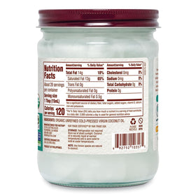 Nutiva Virgin Coconut Oil jar showing creamy texture for body care