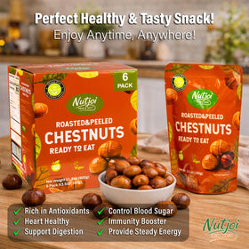 Nutjoi chestnuts pack six, ideal for family snacking