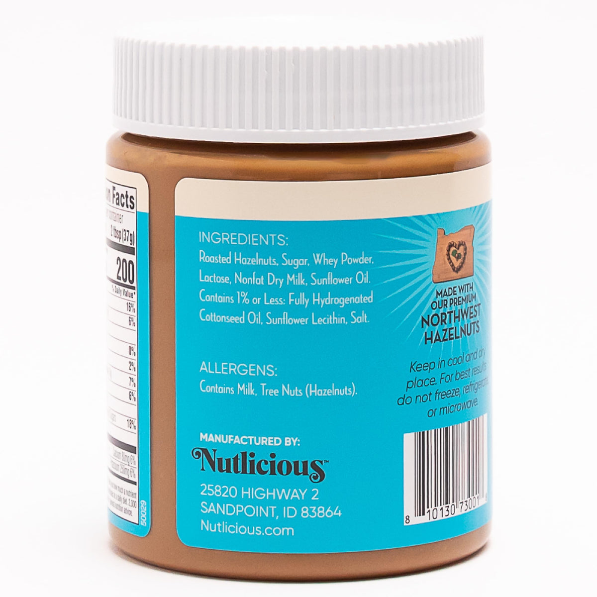 Nutlicious hazelnut butter spread on toast, a quick protein-rich snack