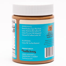 Nutlicious hazelnut butter spread on toast, a quick protein-rich snack