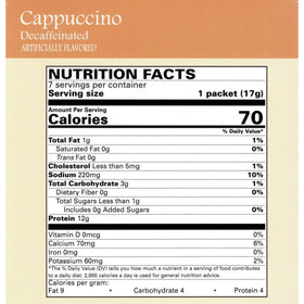 Nutmeg State Nutrition cappuccino cup steam shows decaf, keto-friendly indulgence.