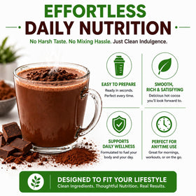 Nutmeg State Nutrition morning cocoa ritual with mug on kitchen counter.
