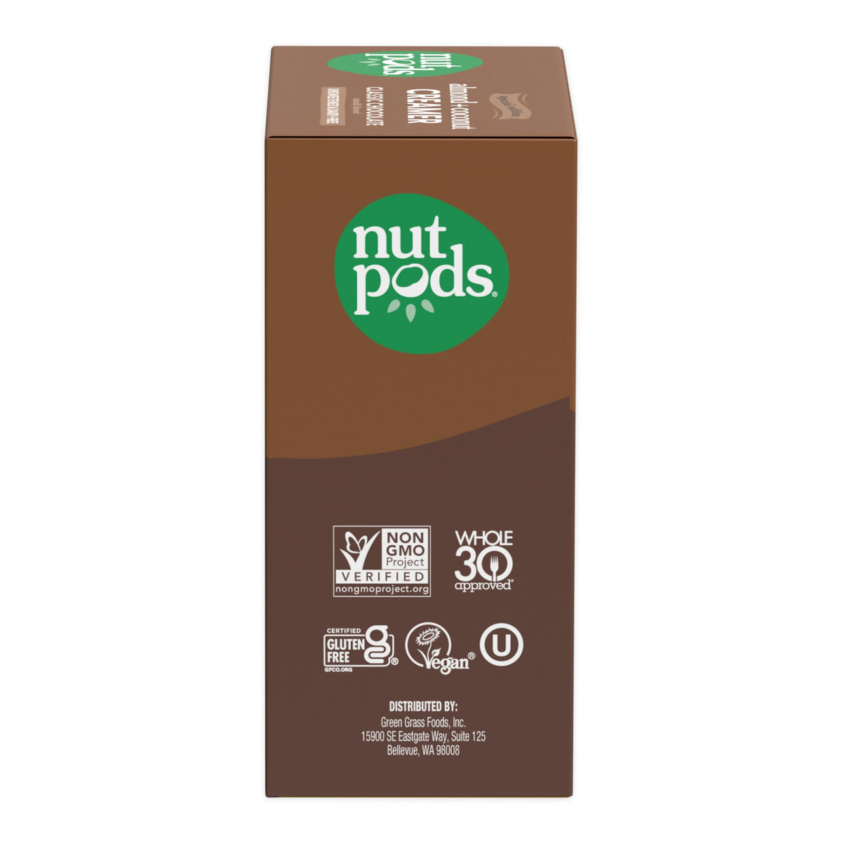 nutpods Classic Chocolate creamer on pantry shelf ready for daily use