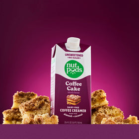 Nutpods Coffee Cake unsweetened creamer storage keeps keto and Whole30 options ready