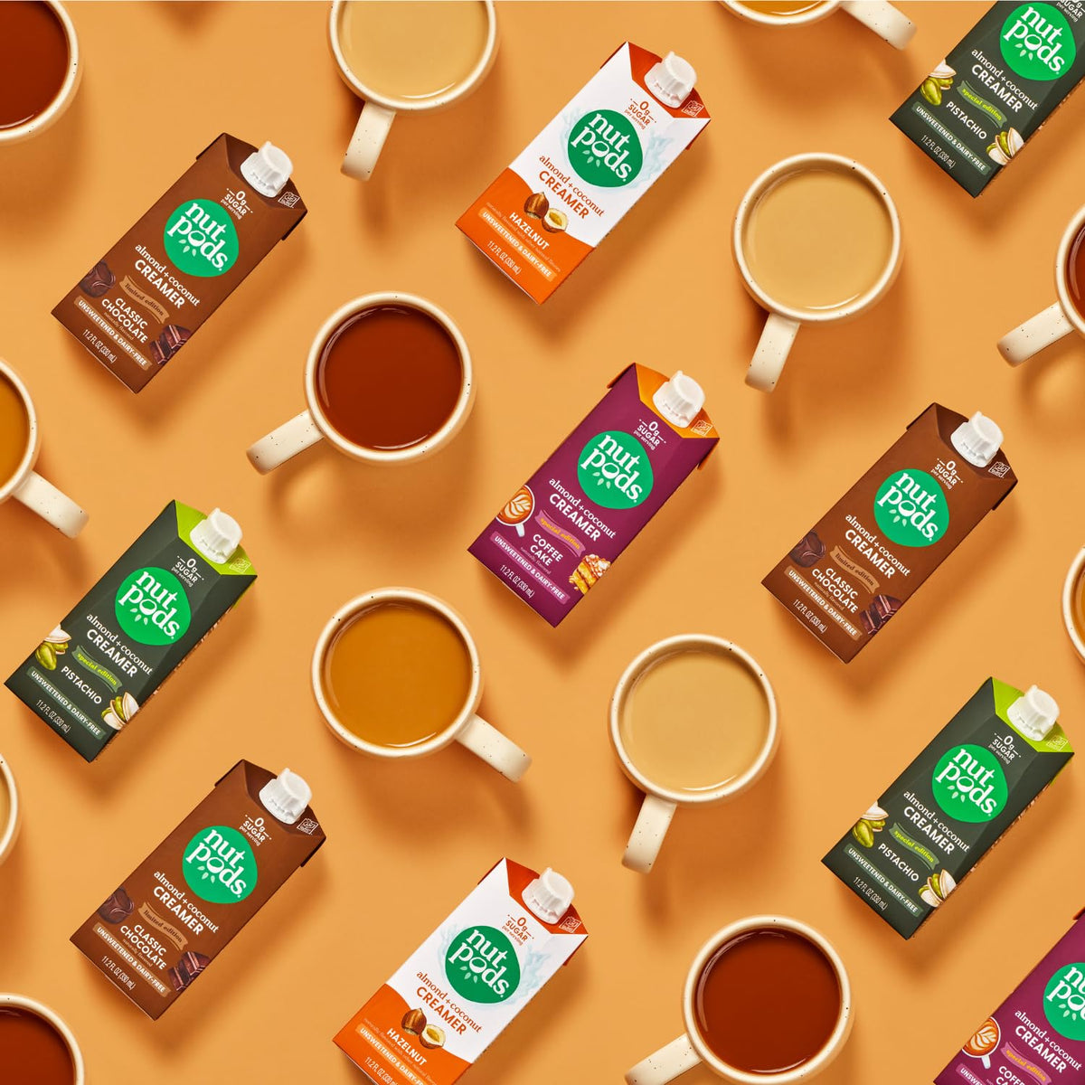 Nutpods Hazelnut unsweetened creamer bottle for creamy mornings