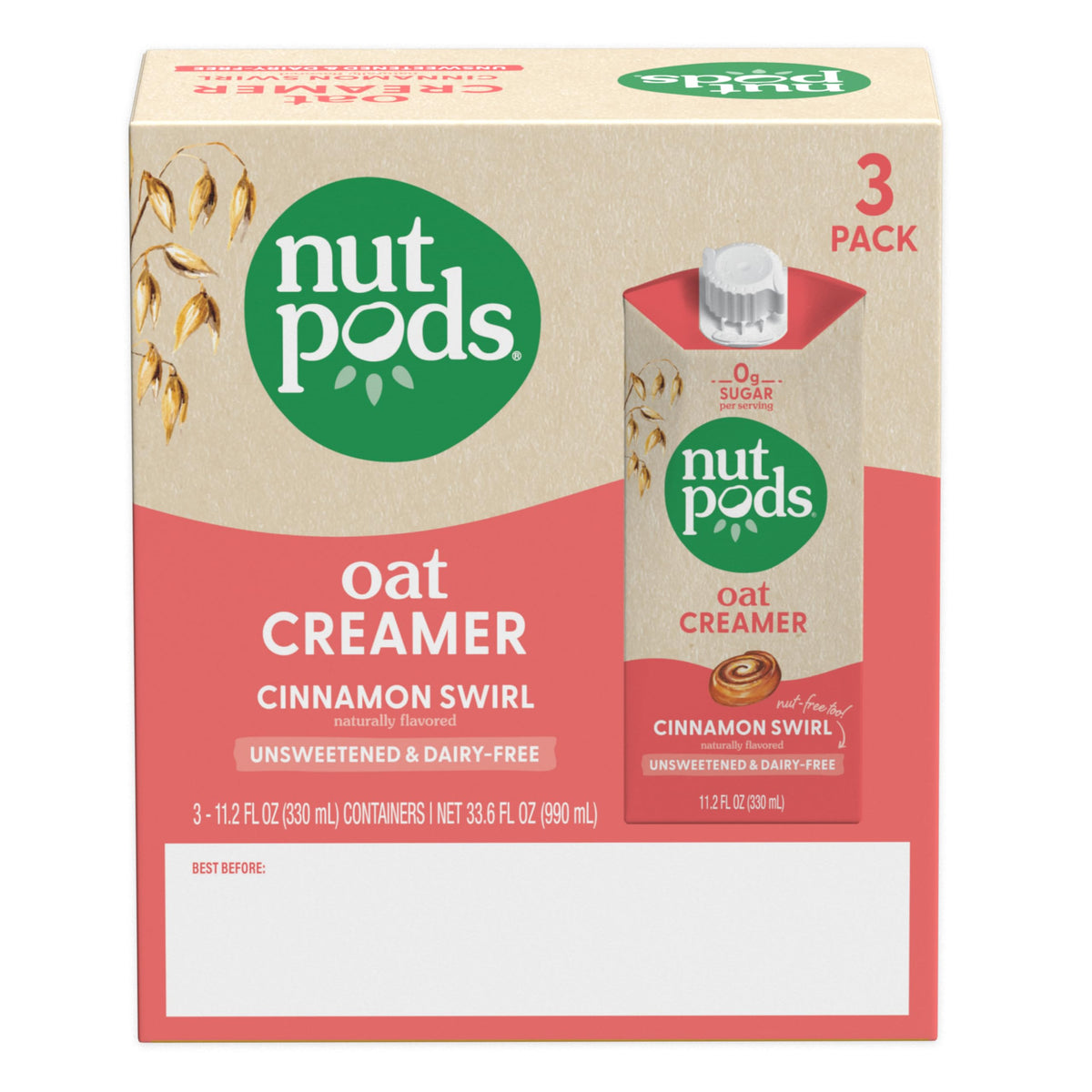 nutpods Oat Cinnamon Swirl coffee cup with creamy finish for keto mornings