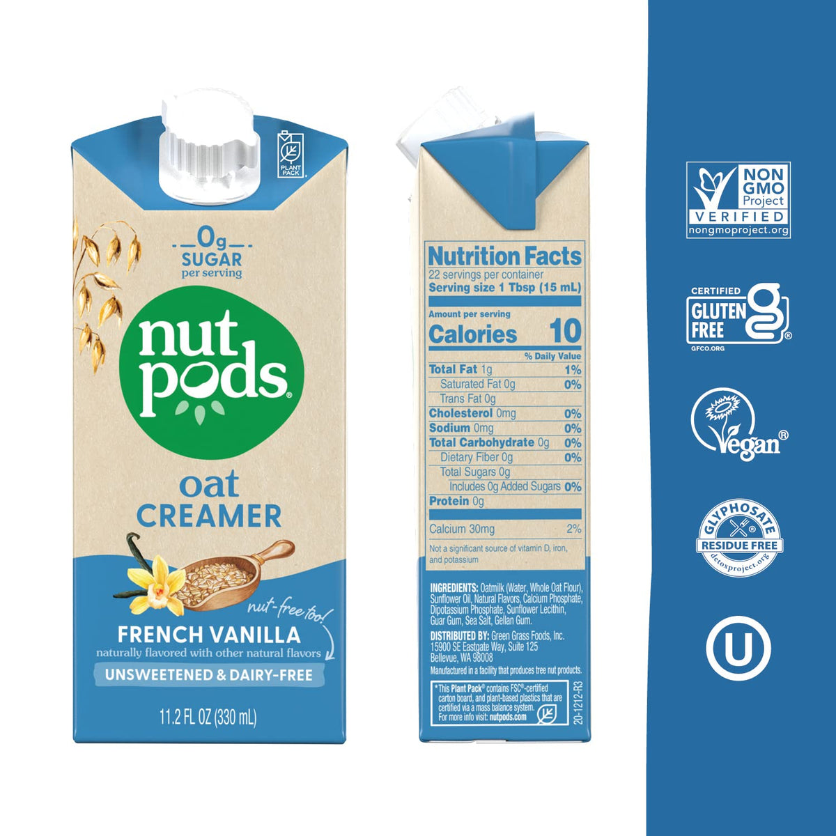 nutpods Oat frothy latte foam enhances home coffee with dairy-free creaminess.
