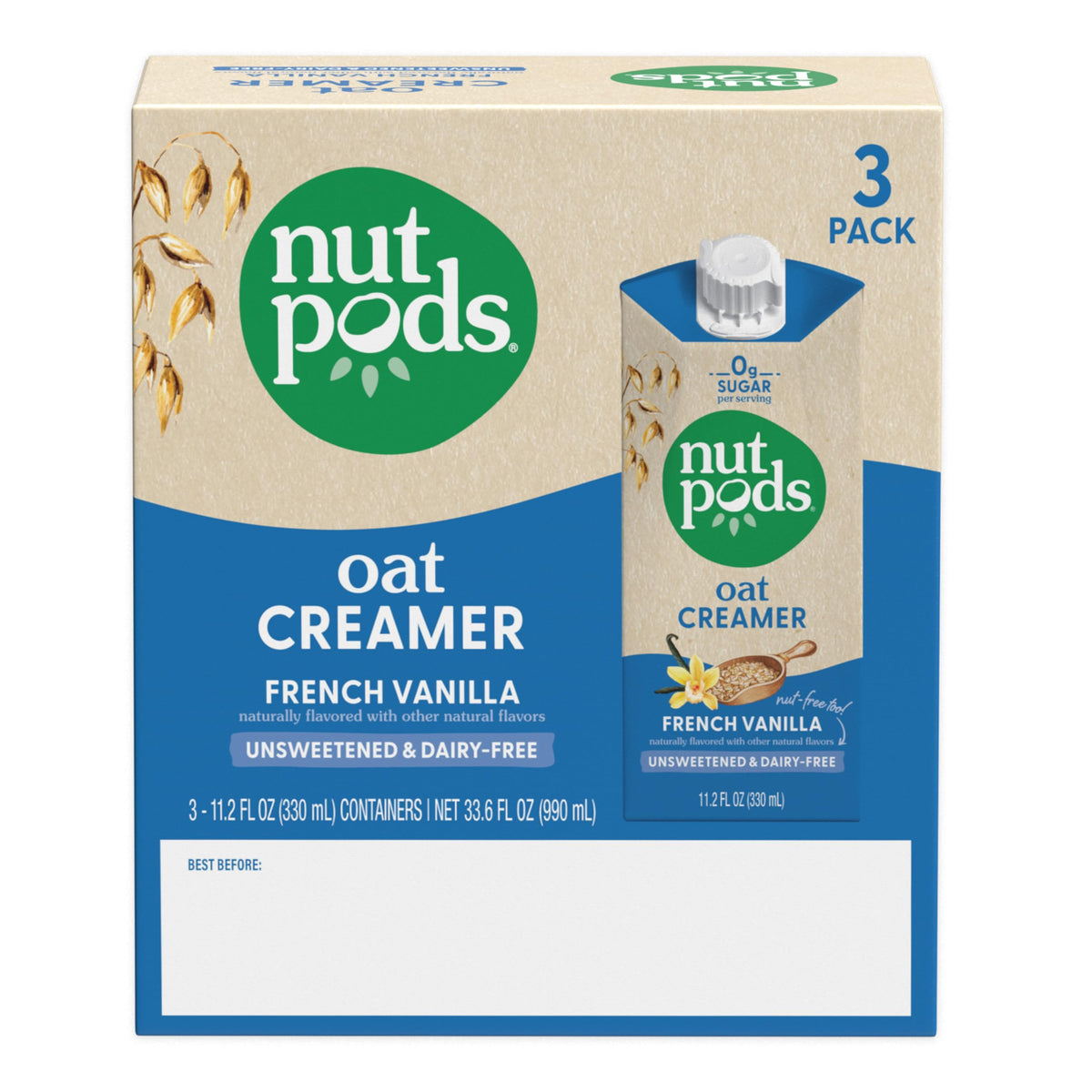 nutpods Oat Vanilla Coffee Cup shows creamy, unsweetened cup ready to sip.
