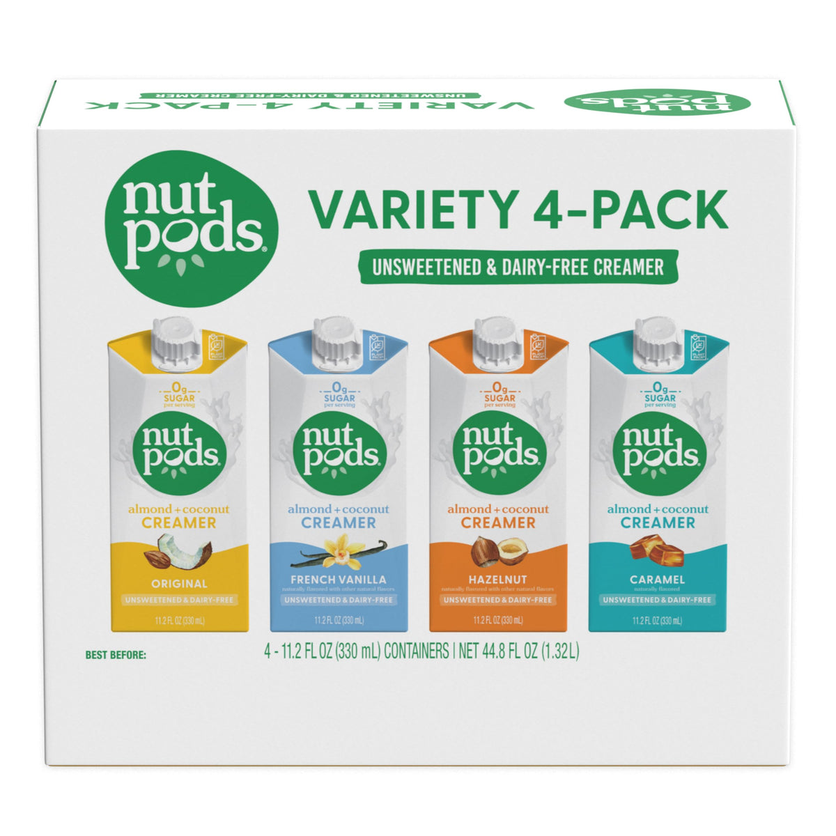 nutpods caramel bottle offers warm caramel notes with zero sugar per serving