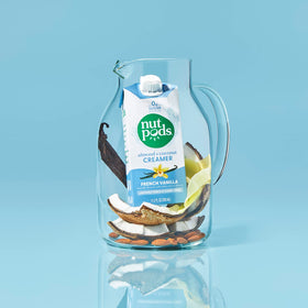 nutpods dairy-free bottle close-up highlights clean ingredients and dairy-free promise