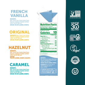 nutpods hazelnut bottle highlights rich, nutty flavor without sugar for everyday coffee