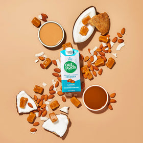 nutpods packaging front emphasizes non-GMO, vegan, and gluten-free features