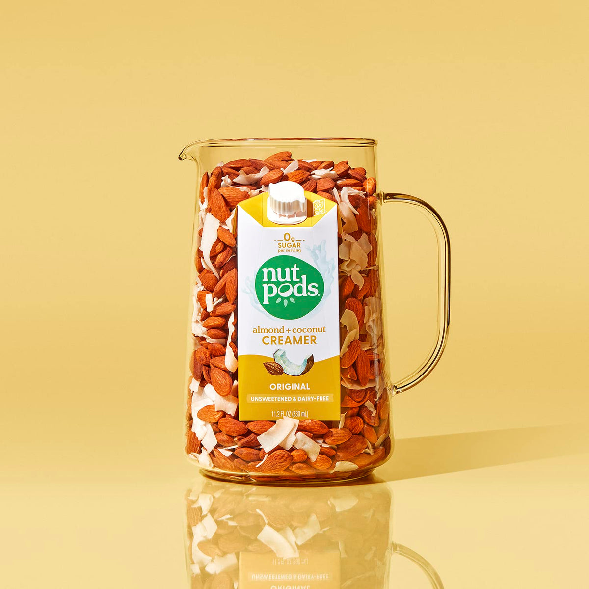 nutpods poured into coffee creates a creamy blend that preserves coffee flavor