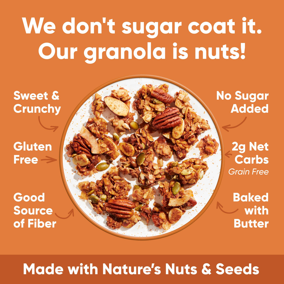 NuTrail Granola with yogurt in a bowl for balanced breakfast