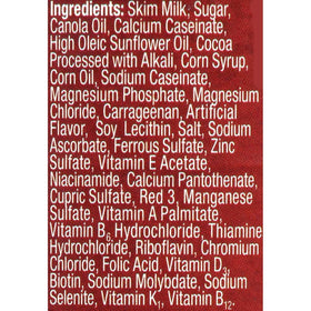Nutrament Chocolate nutrition facts label highlights balanced nutrients for on-the-go consumption