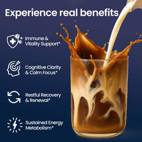 NutraTaste Ashwagandha and L-Theanine blend for soothing mood and sleep-friendly evenings.