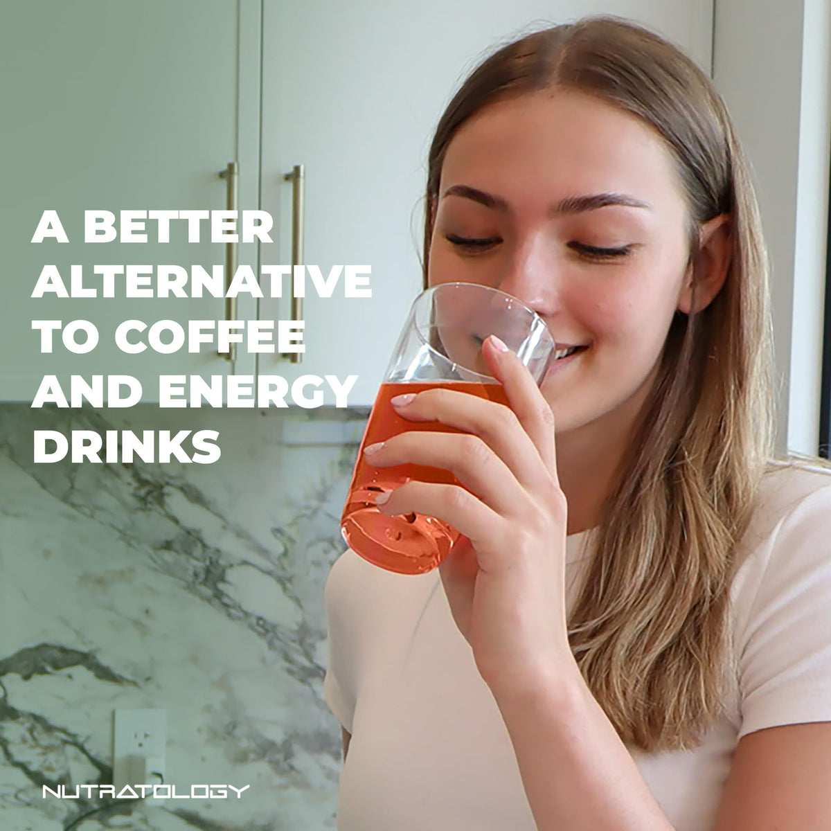 Nutratology Yerba Mate Instant Tea Peach Pomelo desk-energy setup showcases focus.