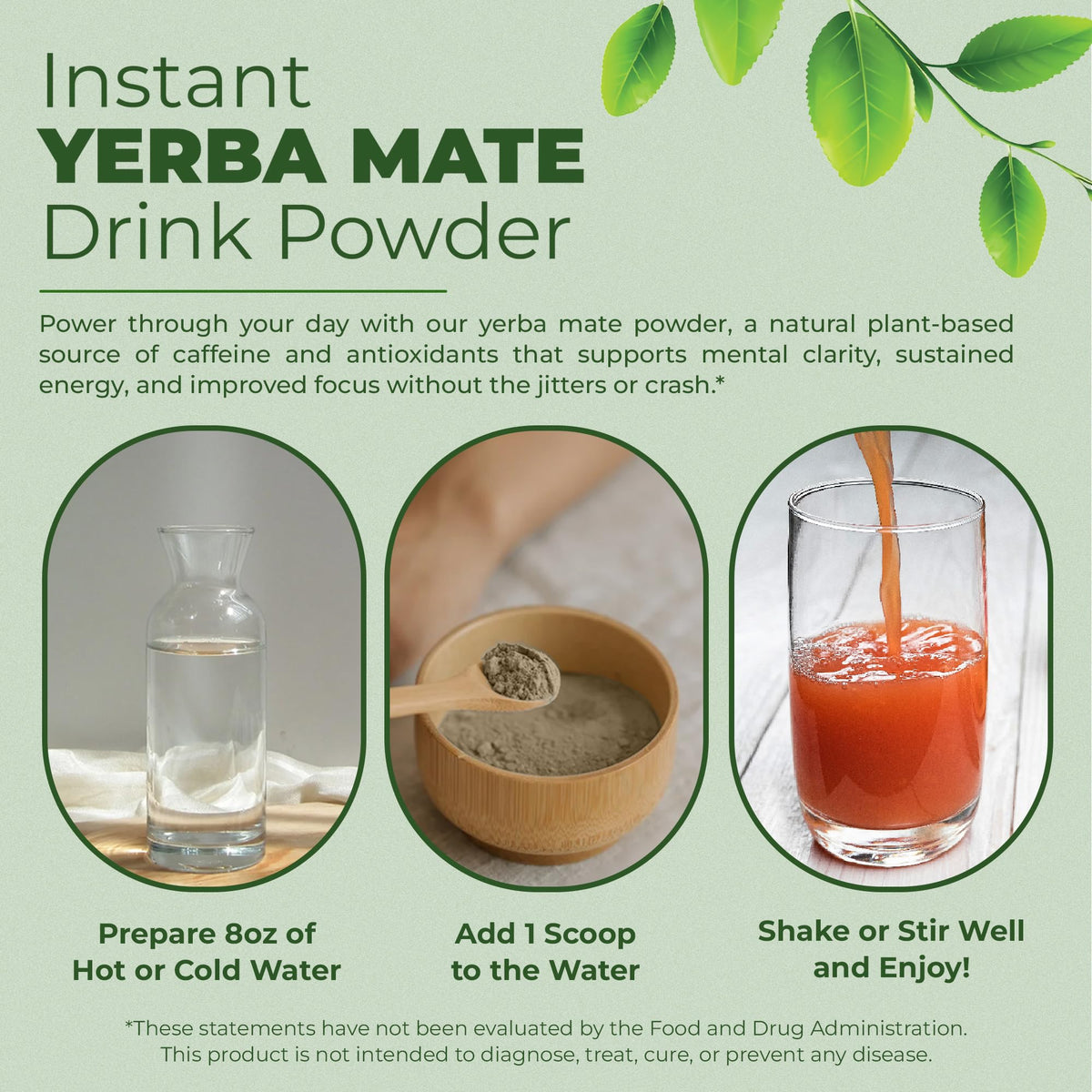 Nutratology Yerba Mate Instant Tea Peach Pomelo package design signals premium quality.