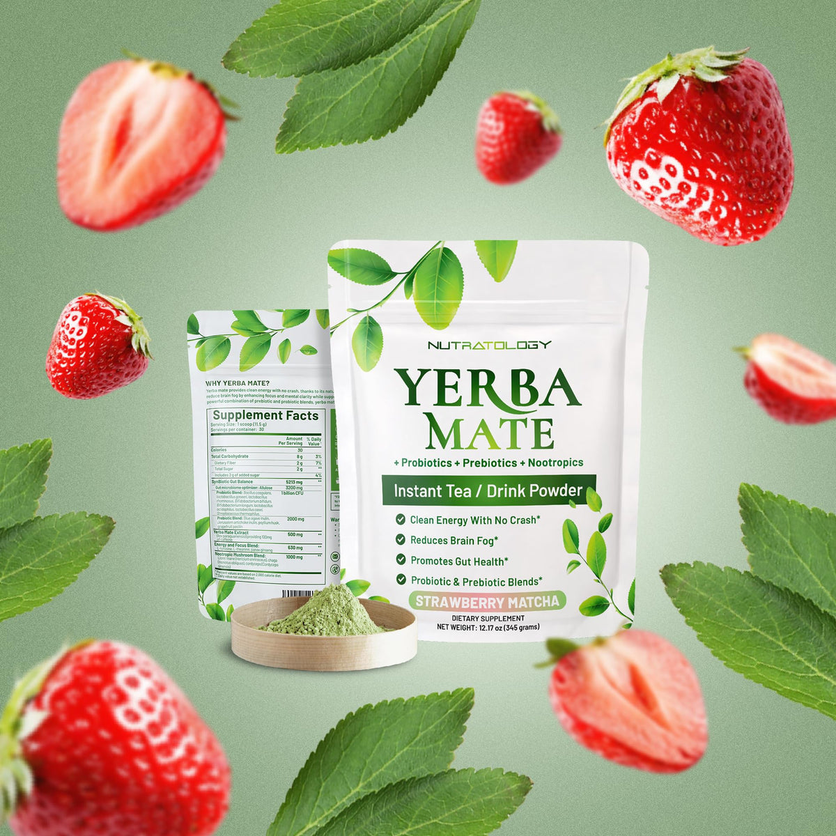 Nutratology Yerba Mate Instant Tea Powder Argentina-origin extract