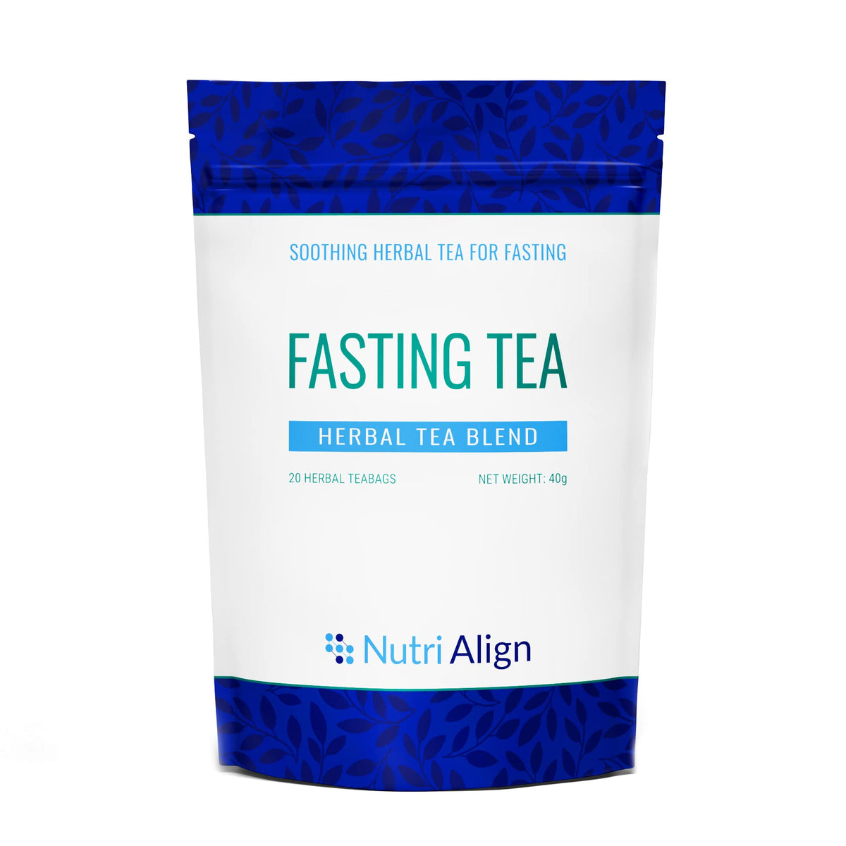 Nutri-Align Fasting Tea box with tea bags for convenient caffeine-free sipping