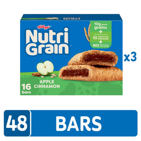 Nutri-Grain Apple Cinnamon bars cross-section reveals chewy crust.
