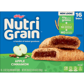 Nutri-Grain Apple Cinnamon bars for kids, tasty breakfast or after-school treat