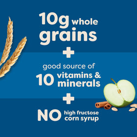 Nutri-Grain Apple Cinnamon bars nutrition panel shown for quick reference