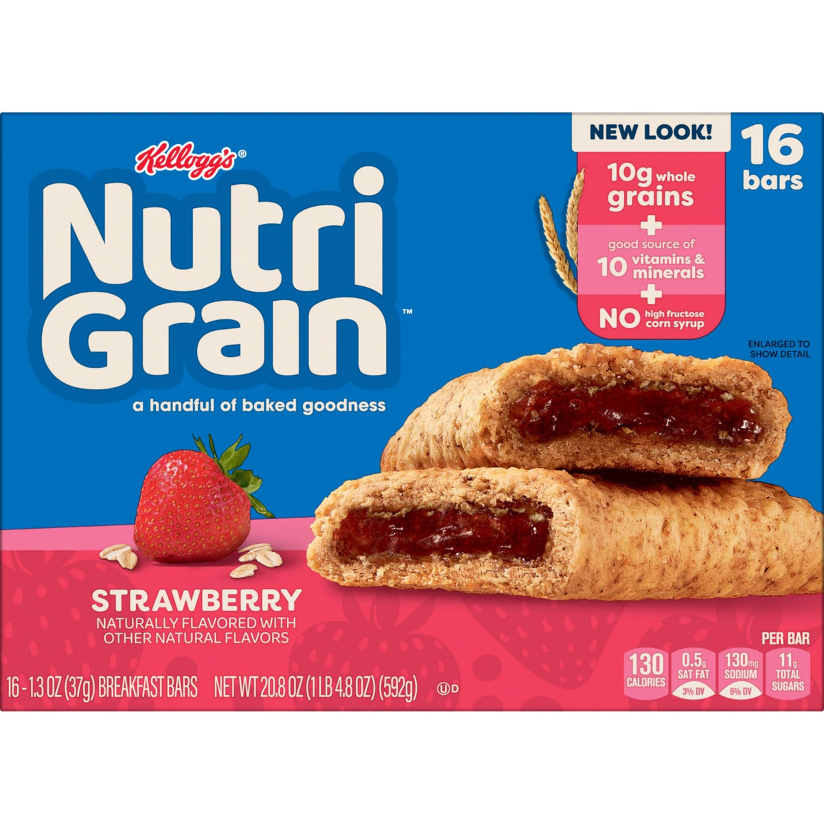 Nutri-Grain bars ingredient list label close-up