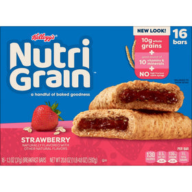 Nutri-Grain bars ingredient list label close-up