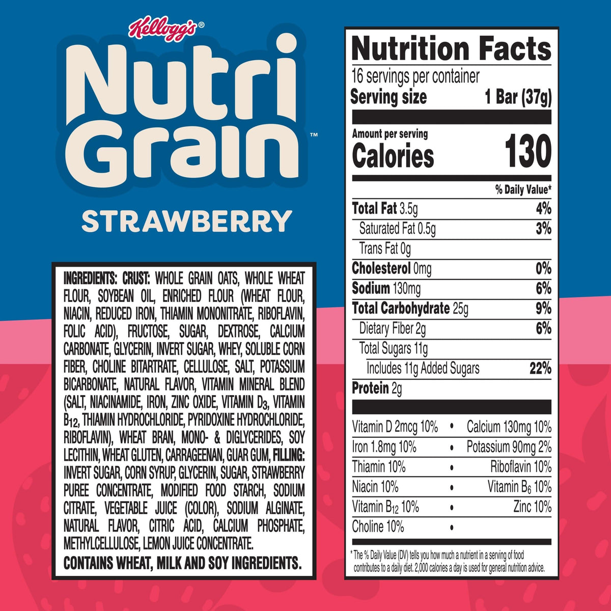 Nutri-Grain box 20.8oz 16 bars showcase a value-pack breakfast staple