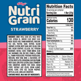 Nutri-Grain box 20.8oz 16 bars showcase a value-pack breakfast staple