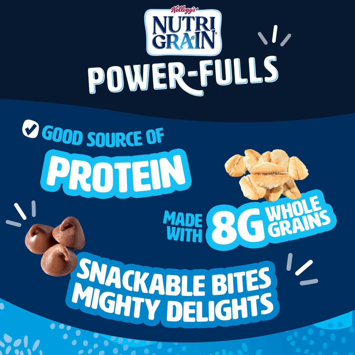 Five-box set of Nutri-Grain Power-Fulls bites for family snacks