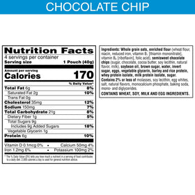 Close-up of chocolate chips in Nutri-Grain Power-Fulls bites, a tasty protein treat