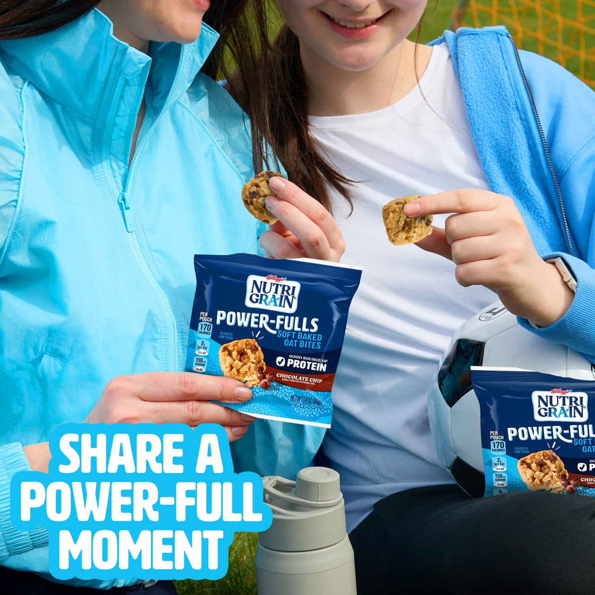 In lunchboxes, Nutri-Grain Power-Fulls bites offer a kid-friendly snack