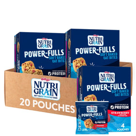 Nutri-Grain Power-Fulls Strawberry Box, portable protein-packed snack for busy days.