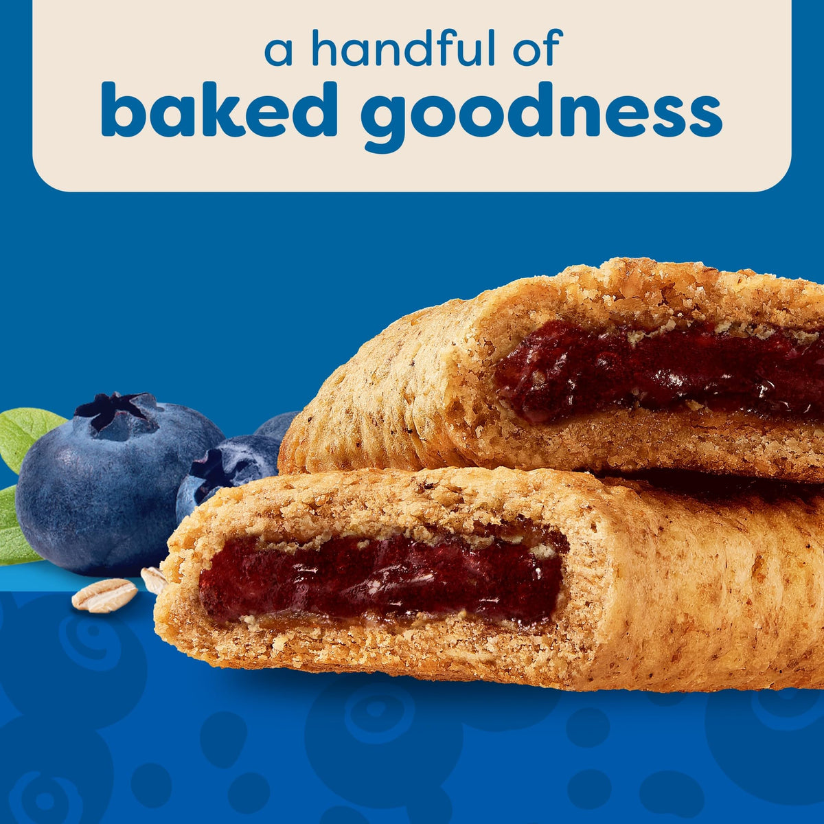 Nutri-Grain Soft Baked Blueberry Bars nutrition facts showing 8 vitamins and minerals.