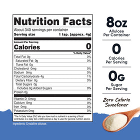 Nutricost Allulose being poured into a glass for a low-calorie beverage option.
