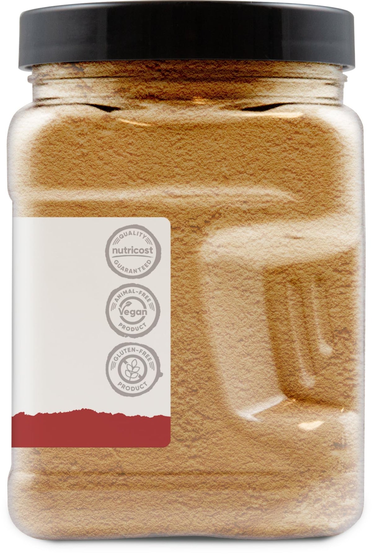 Nutricost apple pectin powder highlighting vegan, gluten-free, GMO-free properties.