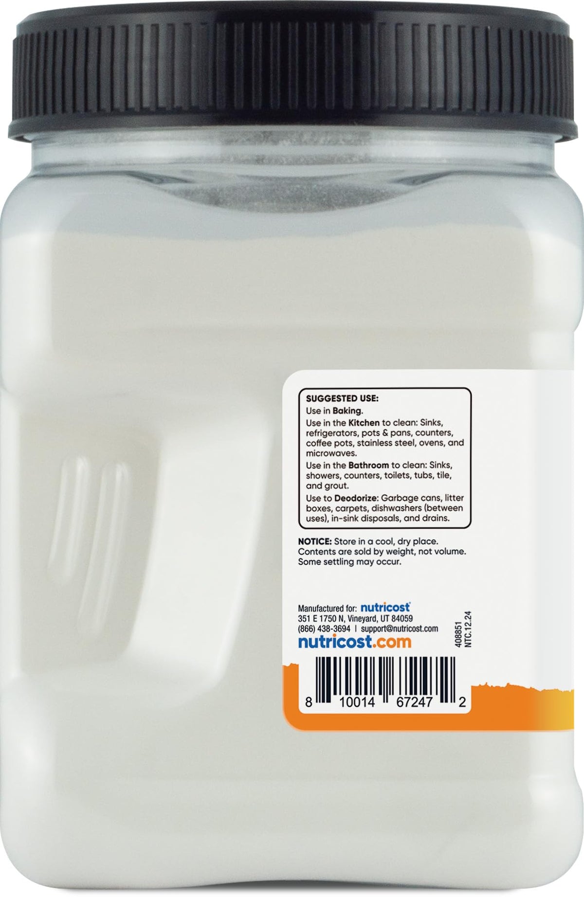 Nutricost Baking Soda 2lbs cleaning sinks, pots and pans.